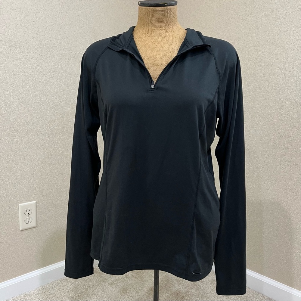 REI Co-Op Shirt Women's Size Large Black Long Sleeve Athleisure Hiking Outdoor,